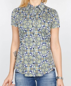 15504 DLF PRINTING MERCERIZED SHIRT NAVY BLUE (1)_1