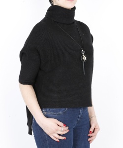 14570 DLF ROUND CHOKER NECK PULLOVER BLACK (3)